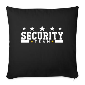 Security Bodyguard Bouncer Security - Throw Pillow Cover 17.5” x 17.5” - black - Front