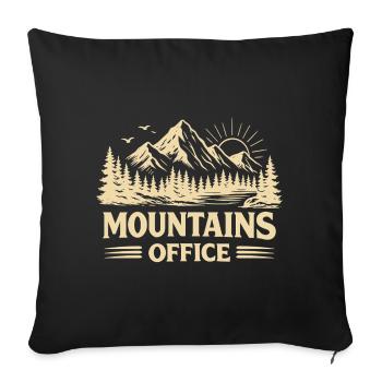 Mountains Office Mountain Lover Adventure - Throw Pillow Cover 17.5” x 17.5” - black - Front