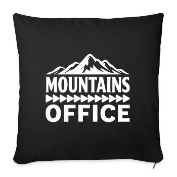 Mountains Office Mountain Lover Adventure - Throw Pillow Cover 17.5” x 17.5” - black - Front
