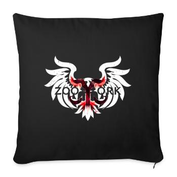 Zoo York Wings Angels - Throw Pillow Cover 17.5” x 17.5” - black - Front