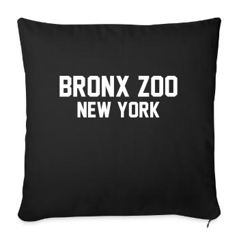 Bronx Zoo Parks Collection - Throw Pillow Cover 17.5” x 17.5” - black - Front
