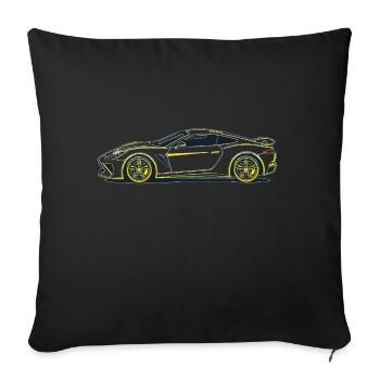 Starburst Velocity Racer - Throw Pillow Cover 17.5” x 17.5” - black - Front