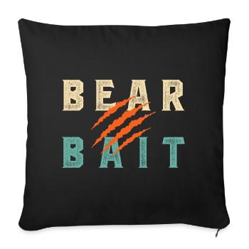 Gay Bear Bait Pride - Subgroup LGBTQ Community - Throw Pillow Cover 17.5” x 17.5” - black - Front