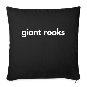 giant rooks - Throw Pillow Cover 17.5” x 17.5” - black - Front
