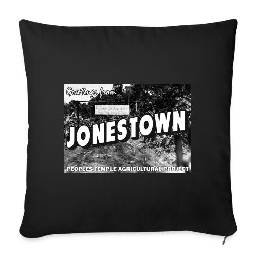 Jonestown Postcard - Throw Pillow Cover 17.5” x 17.5”