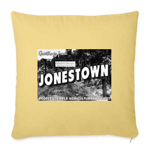 Jonestown Postcard - Throw Pillow Cover 17.5” x 17.5”