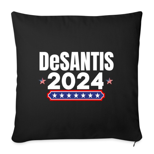 DeSANTIS 2024 - Stars and Stripes Red White & Blue - Throw Pillow Cover 17.5” x 17.5”