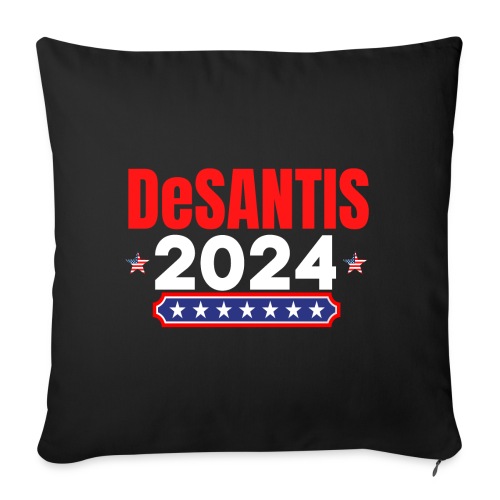 DeSANTIS 2024 - Stars and Stripes Red White & Blue - Throw Pillow Cover 17.5” x 17.5”