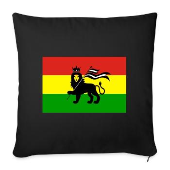 Rasta flag - Housse de coussin décorative - noir - Devant