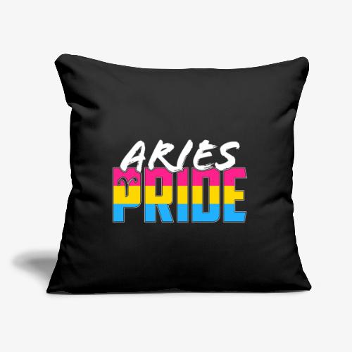 Aries Pansexual Pride Flag Zodiac Sign - Throw Pillow Cover 17.5” x 17.5”