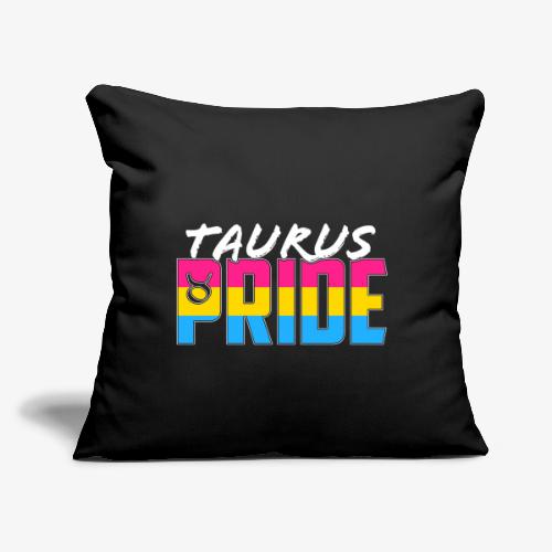 Taurus Pansexual Pride Flag Zodiac Sign - Throw Pillow Cover 17.5” x 17.5”