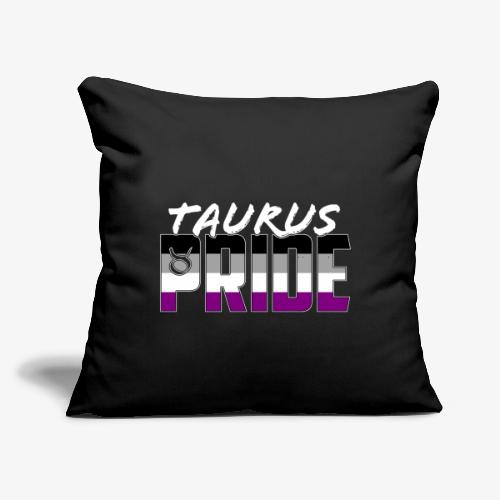 Taurus Asexual Pride Flag Zodiac Sign - Throw Pillow Cover 17.5” x 17.5”