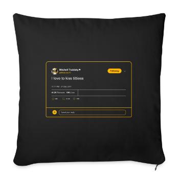 ILTKT Tweet - Throw Pillow Cover 17.5” x 17.5” - black - Front
