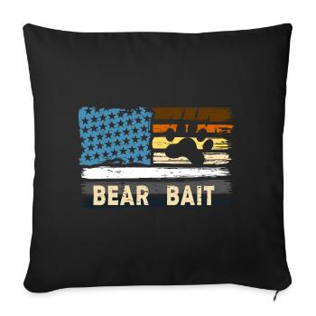 Gay Bear Bait Pride - Subgroup LGBTQ Community - Throw Pillow Cover 17.5” x 17.5” - black - Front