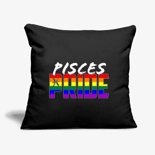 LGBT Pisces Pride Flag Zodiac Sign - Throw Pillow Cover 17.5” x 17.5”