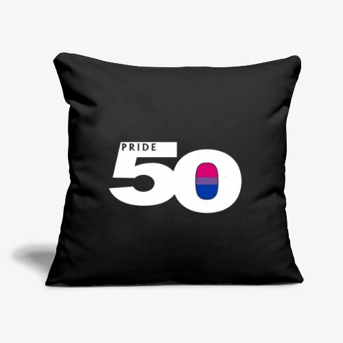 50 Pride Bisexual Pride Flag - Throw Pillow Cover 17.5” x 17.5”