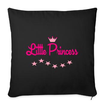baby girl - Throw Pillow Cover 17.5” x 17.5” - black - Front