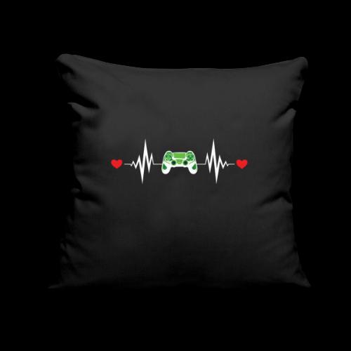 Gaming Heartbeat Controller - Throw Pillow Cover 17.5” x 17.5”