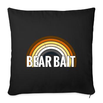 Gay Bear Bait Pride - Subgroup LGBTQ Community - Throw Pillow Cover 17.5” x 17.5” - black - Front