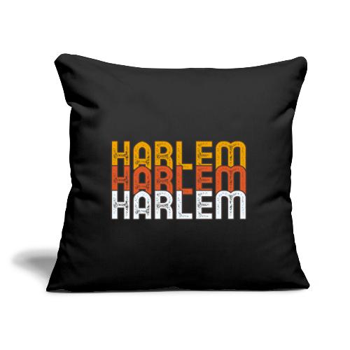 HARLEM HARLEM HARLEM - Throw Pillow Cover 17.5” x 17.5”