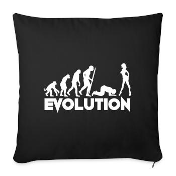 Evolution Femdom - White - Throw Pillow Cover 17.5” x 17.5” - black - Front