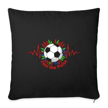 Pulse Ball Neon Burst - Throw Pillow Cover 17.5” x 17.5” - black - Front