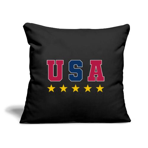 USA Varsity Stars - Throw Pillow Cover 17.5” x 17.5”