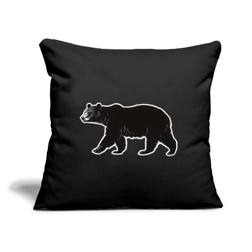 Midnight Black Bear - Throw Pillow Cover 17.5” x 17.5”