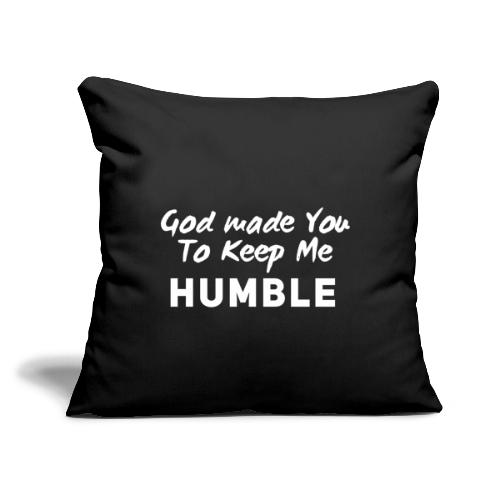 Christian humility (white) - Throw Pillow Cover 17.5” x 17.5”