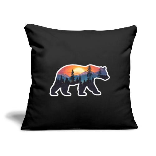 Mountain Spirit Bear - Throw Pillow Cover 17.5” x 17.5”
