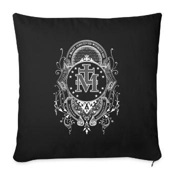 Miraculous Medal Our Lady Of Grace Blessed Mary Ca - Throw Pillow Cover 17.5” x 17.5” - black - Front