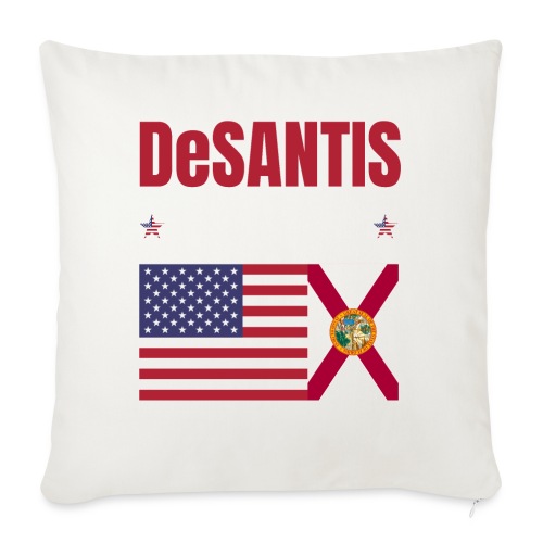 DeSANTIS 2024 Make America Florida America Flag - Throw Pillow Cover 17.5” x 17.5”