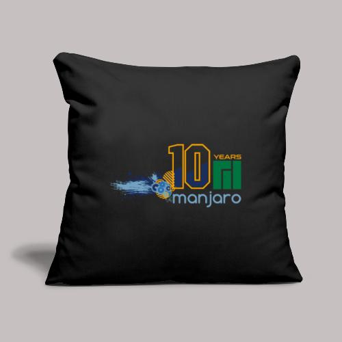 Manjaro 10 years splash colors - Throw Pillow Cover 17.5” x 17.5”