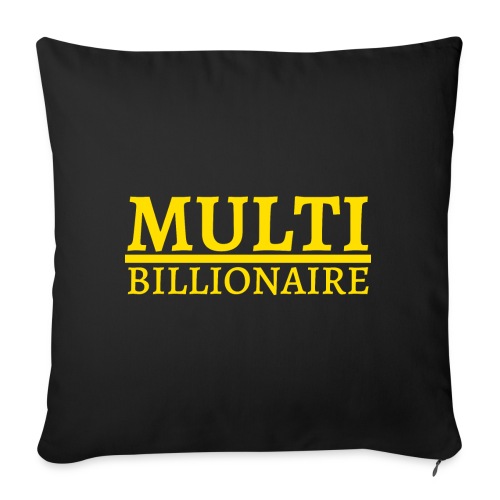 Multi-Billionaire (Yellow Gold color) - Throw Pillow Cover 17.5” x 17.5”