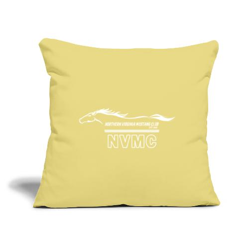White logo - Throw Pillow Cover 17.5” x 17.5”