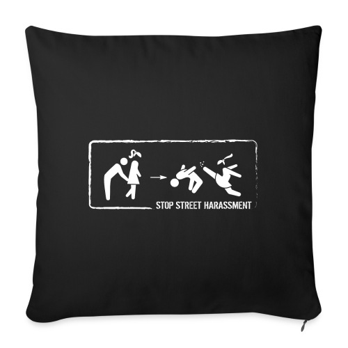 No grabbing - Stop street harassment - Throw Pillow Cover 17.5” x 17.5”