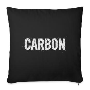 Carbon Shard Glyphs - Throw Pillow Cover 17.5” x 17.5” - black - Front