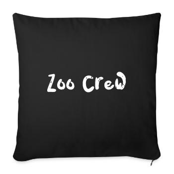 Zoo Crew - Birds - Throw Pillow Cover 17.5” x 17.5” - black - Front