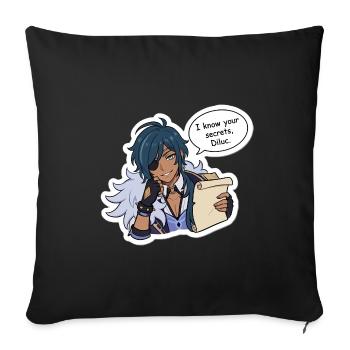 keaya - Throw Pillow Cover 17.5” x 17.5” - black - Front