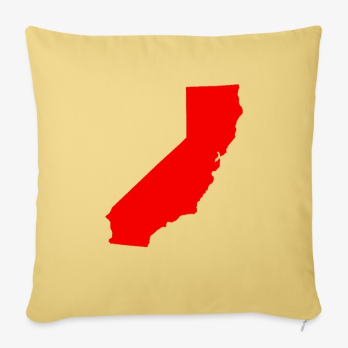 Flip Cali Red - Throw Pillow Cover 17.5” x 17.5”