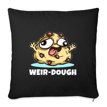 Weir-Dough Funny Weirdo Cookie - Throw Pillow Cover 17.5” x 17.5” - black - Front