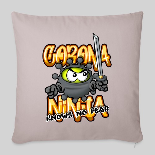 Corona Ninja - Throw Pillow Cover 17.5” x 17.5”