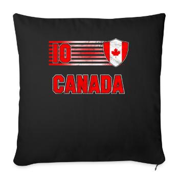 Canada - Throw Pillow Cover 17.5” x 17.5” - black - Front