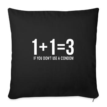 IF YOU DON T USE A CONDOM - Throw Pillow Cover 17.5” x 17.5” - black - Front