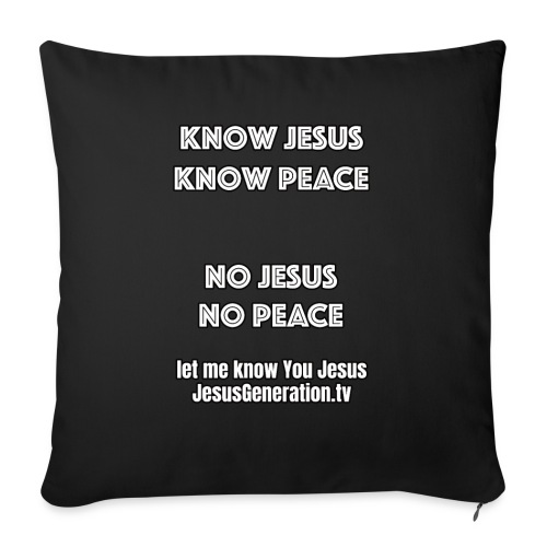 KnowJesusKnowPeace Outlined - Throw Pillow Cover 17.5” x 17.5”