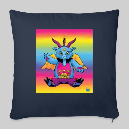 Rainbow Baphomet - Throw Pillow Cover 17.5” x 17.5”