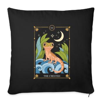 Tarot Card - Throw Pillow Cover 17.5” x 17.5” - black - Front