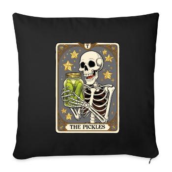 Tarot Card - Throw Pillow Cover 17.5” x 17.5” - black - Front