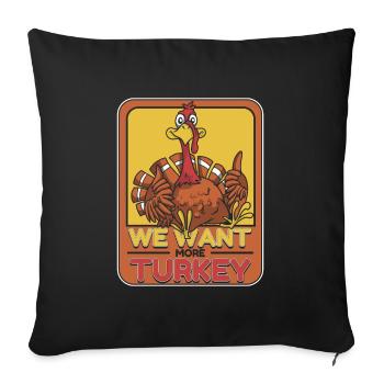 Thanksgiving Celebration - Throw Pillow Cover 17.5” x 17.5” - black - Front