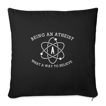 Atheist Atheism Anti Religion Securalism God Sucks - Throw Pillow Cover 17.5” x 17.5” - black - Front